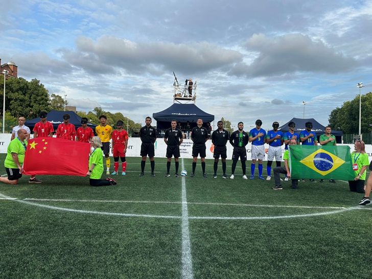 伯明翰世界盲人运动会盲足决赛中国队在点球大