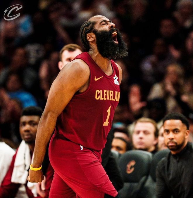 哈登爆发率队逆转步行者 骑士两连胜锁定季后赛